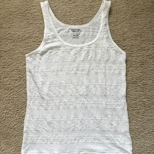 White Boho Tank Top XL
